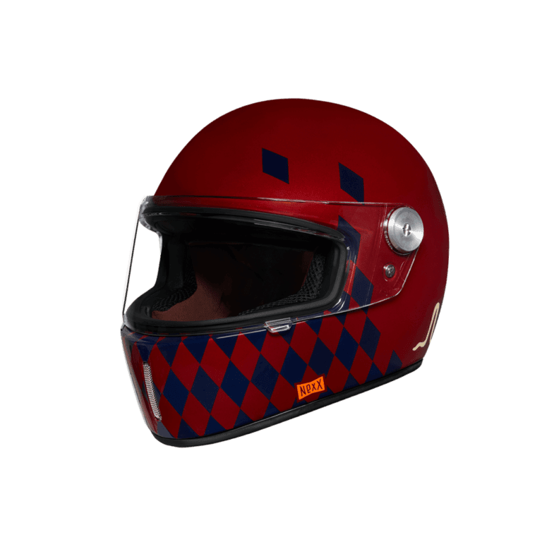 Nexx X.G100R Checkmate Burgundy Full Face Helmet XS