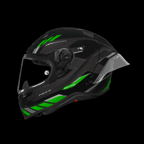 Nexx X.R3R Precision Black Green Full Face Helmet XS