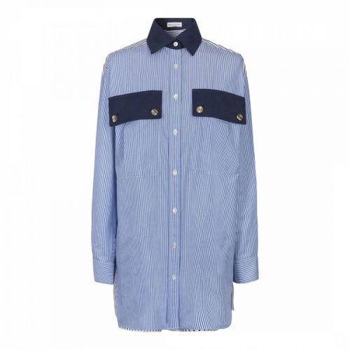 Blue Striped Linen Shirt