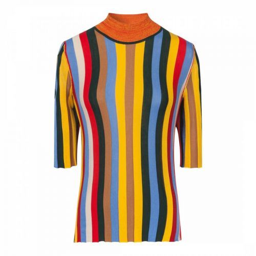 Multi Striped Silk T Shirt