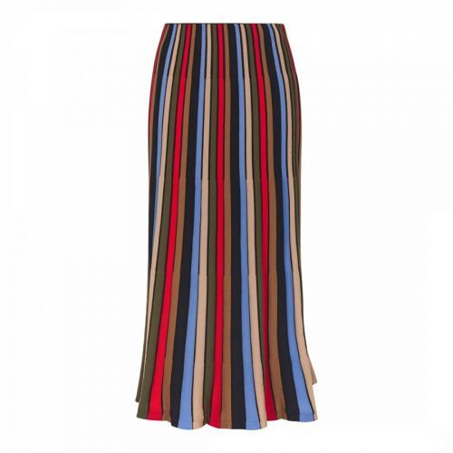 Multi Striped Cotton Skirt
