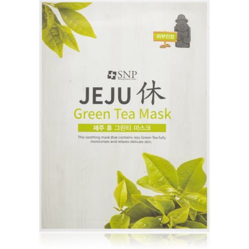 SNP Jeju Green Tea Moisturising face sheet mask with Soothing Effects 22 ml