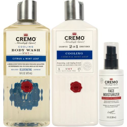 Cremo Smooth Skincare Kit Gift Set (for Body and Face) for Men