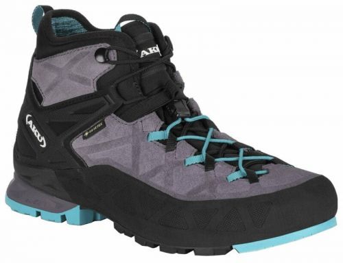 AKU Womens Outdoor Shoes Rock DFS Mid GTX Ws Grey/Turquoise 38