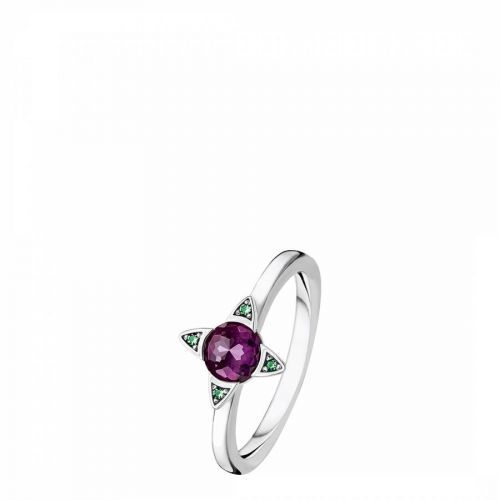 925 Sterling Silver Colourful Stone Ring