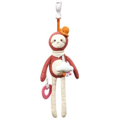 BabyOno Have Fun Pram Hanging Toy with Teether contrast hanging toy with biting part Sloth Leon 1 pc