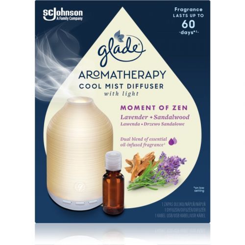 GLADE Aromatherapy Moment of Zen aroma diffuser with filling Lavender + Sandalwood 17,4 ml