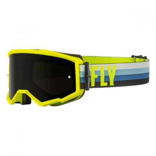 FLY Racing Zone Goggle Hi-Vis Teal W Dark Smoke Lens