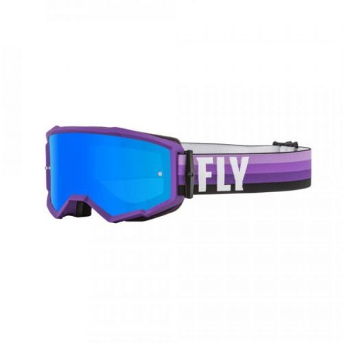 FLY Racing Zone Goggle Purple Black W Sky Blue Mirror Smoke Lens