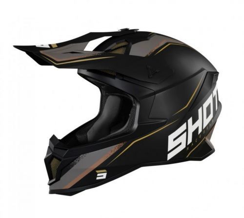 SHOT Lite Prism Black Gold Matt Offroad Helmet S
