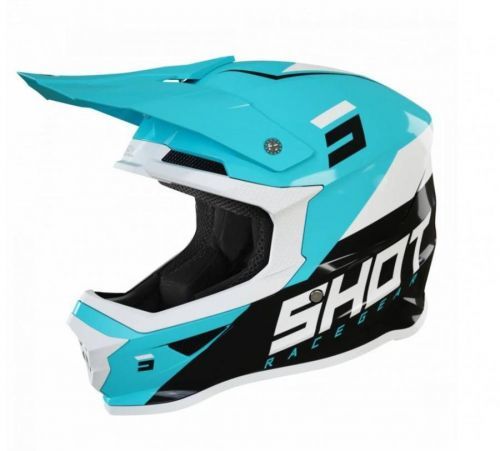 SHOT Furious Chase Black Turquoise Glossy Offroad Helmet XS