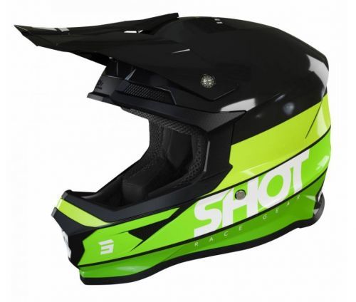 SHOT Furious Story Green Glossy Offroad Helmet XS