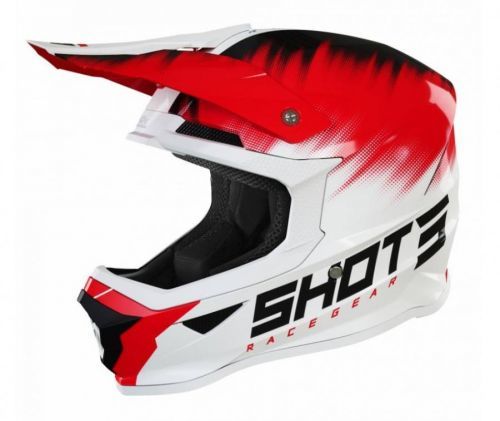 SHOT Furious Kid Versus White Red Glossy Offroad Helmet S