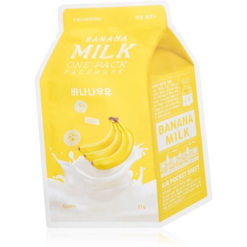 A'pieu One-Pack Milk Mask Banana nourishing face sheet mask 21 ml