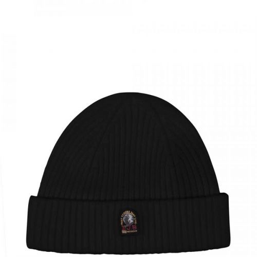 Parajumpers Unisex Logo Wool Hat Black
