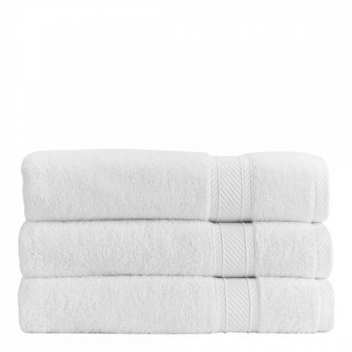 Serenity Pair of Hand Towels White