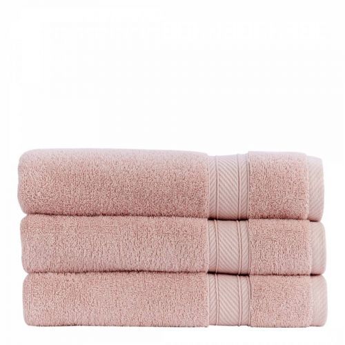 Serenity Pair of Hand Towels Dusty Pink