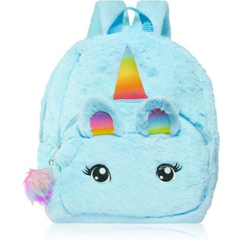 BrushArt KIDS Fluffy unicorn backpack Large children’s rucksack Blue