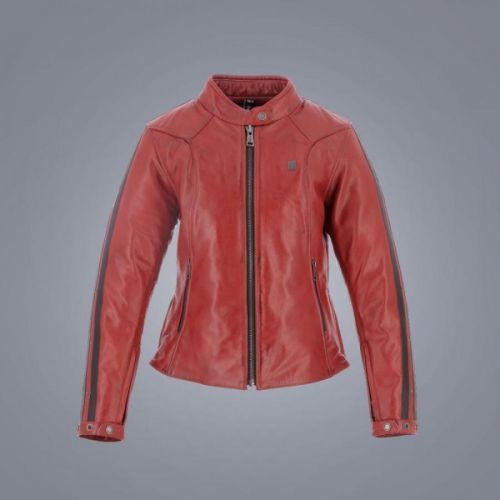 Helstons Victoria Leather Rag Red Jacket S