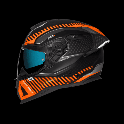 Nexx Sx.100R Skidder Orange Black Matt Full Face Helmet  XS