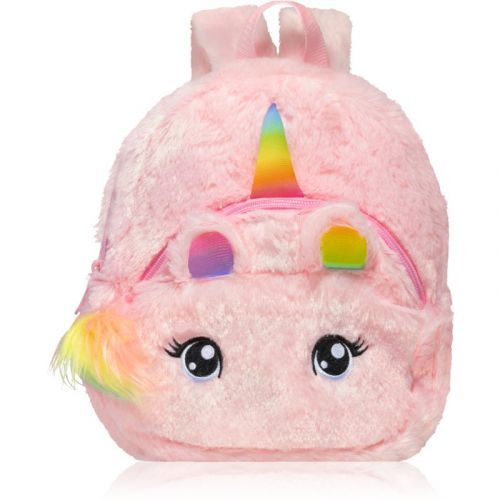 BrushArt KIDS Fluffy unicorn backpack Small children’s rucksack Pink (20 x 23 cm)