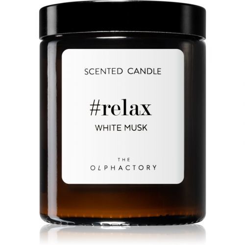 Ambientair Olphactory White Musk scented candle (brown) Relax 135 g