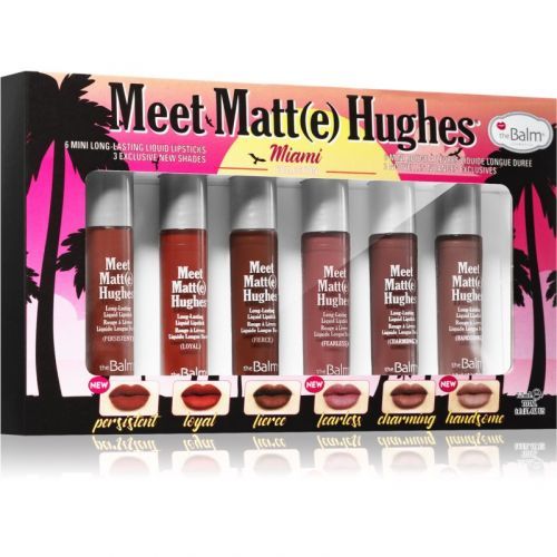 theBalm Meet Matt(e) Hughes Mini Kit Miami liquid lipstick set (with Long-Lasting Effect)
