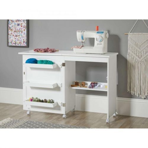 Large Craft Sewing Storage Desk With Foldaway Sewing Table