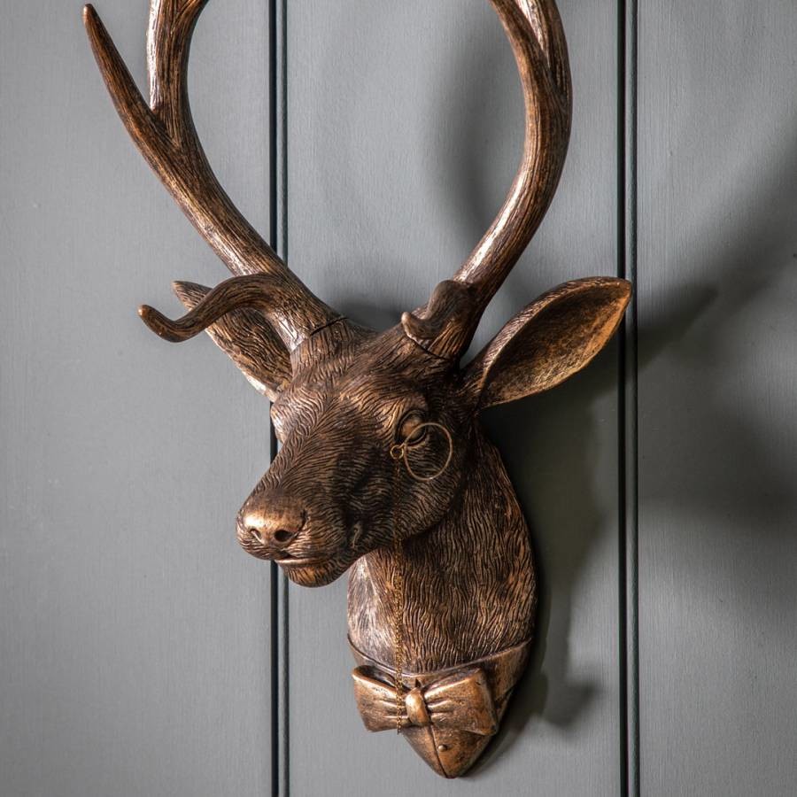 Sir Cameron Stag Wall Decor Bronze