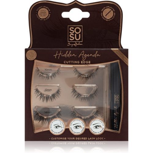 SOSU by Suzanne Jackson Hidden Agenda Cutting Edge Knotless Individual Cluster Lashes 10 mm, 12 mm, 14 mm