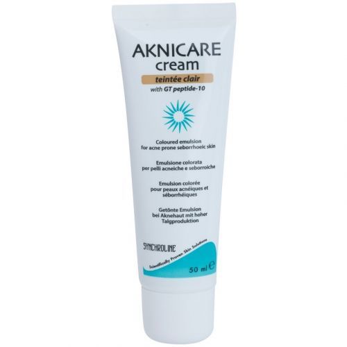 Synchroline Aknicare Coloured Emulsion for Acne Prone Seborrhoeic Skin Shade Clair 50 ml