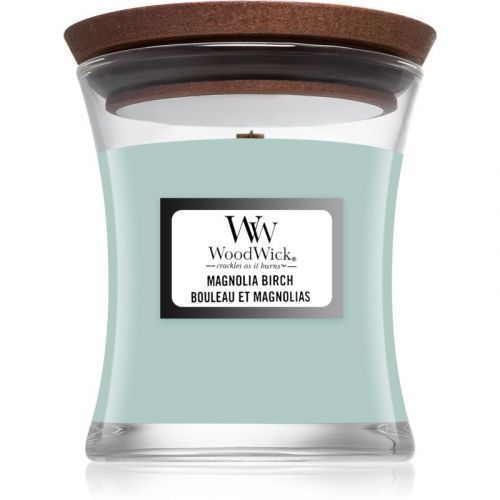Woodwick Magnolia Birch scented candle Wooden Wick 85 g