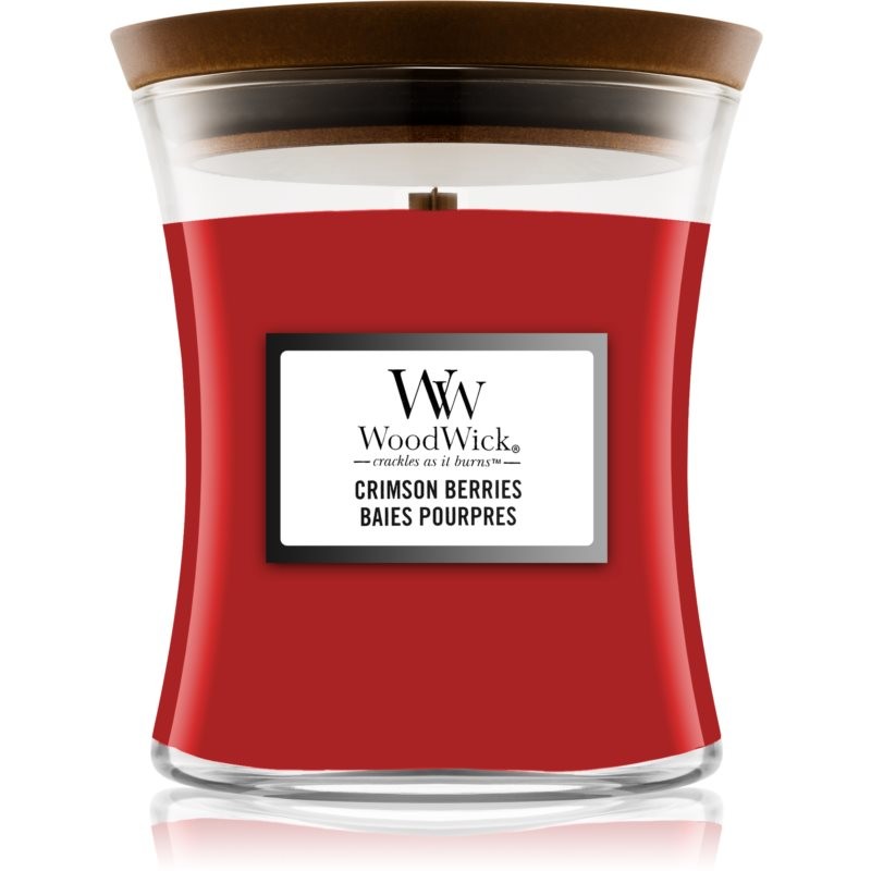Woodwick Crimson Berries scented candle Wooden Wick 275 g