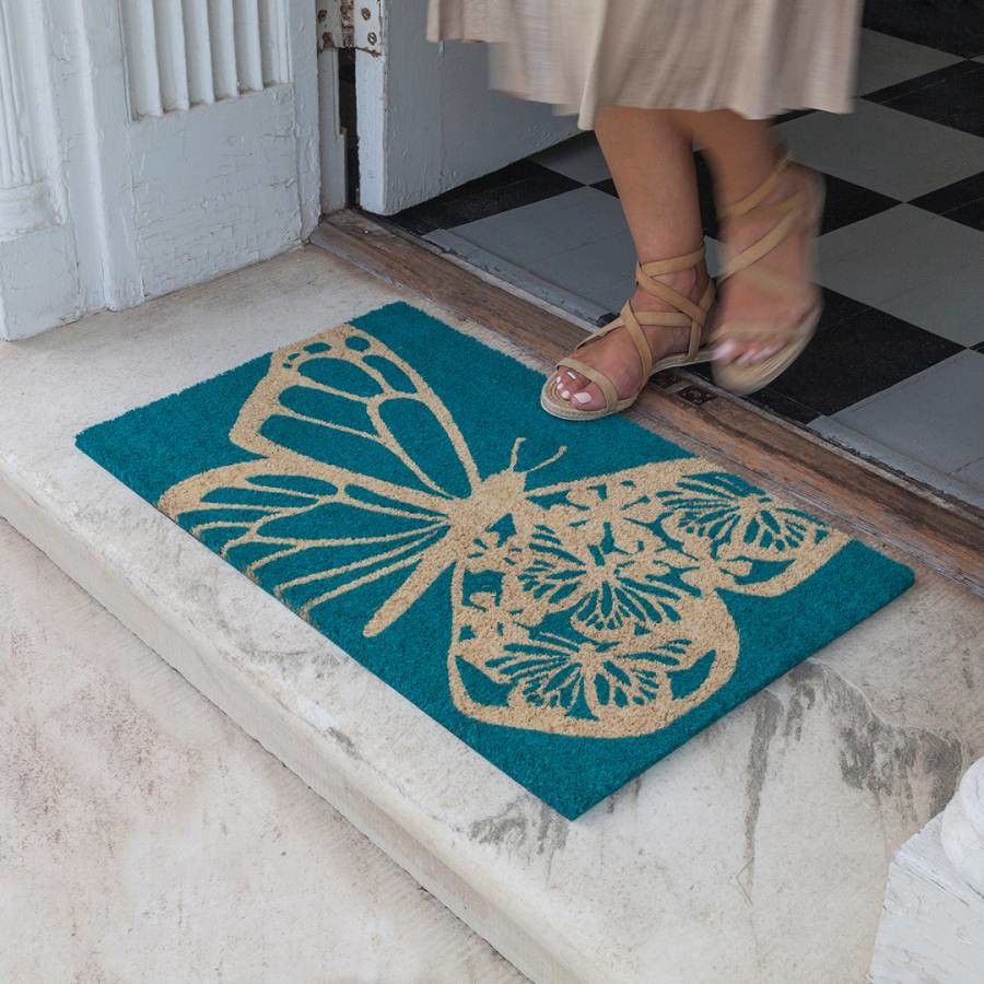 Butterfly Non Slip Coir Doormat