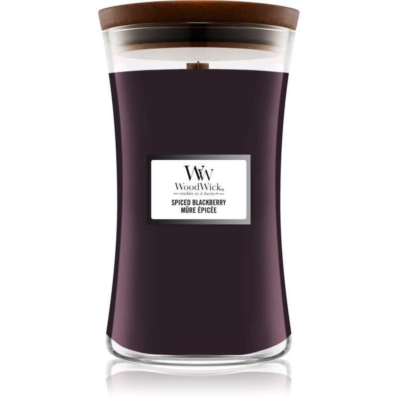 Woodwick Spiced Blackberry scented candle Wooden Wick 609,5 g