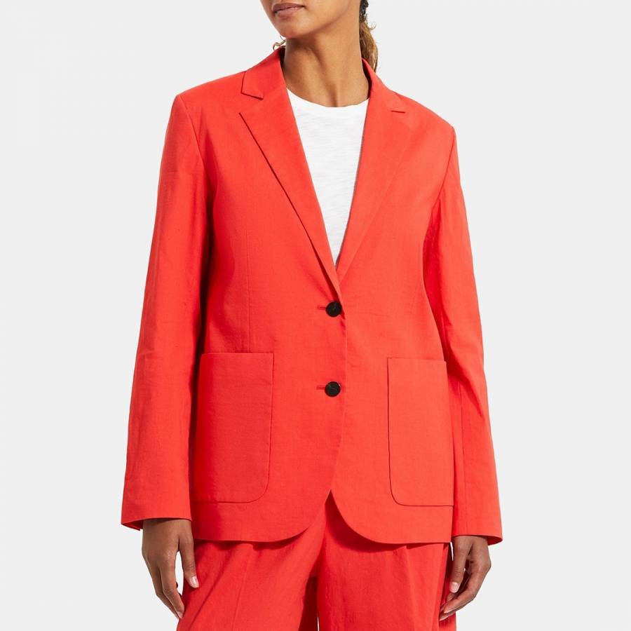 Red Notch Lapel Jacket