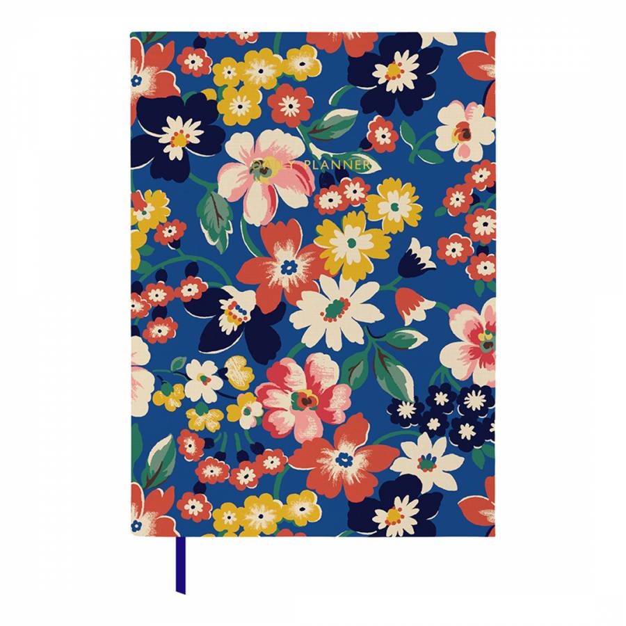 Autumn Blue Bright Floral Daily Journal A5
