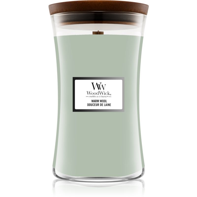 Woodwick Warm Wool scented candle Wooden Wick 610 g