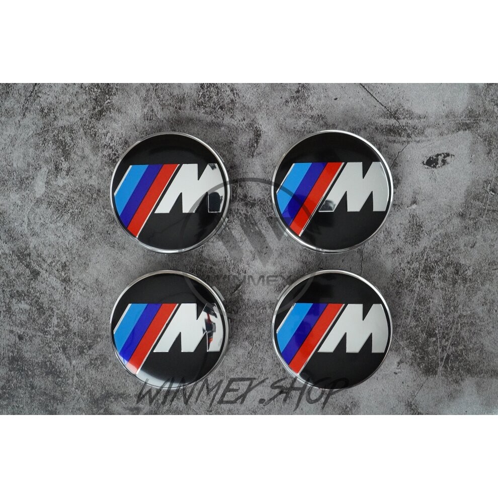 4x Mpower BMW Alloy Wheel Centre Hub Caps Covers Badges Emblems  68mm