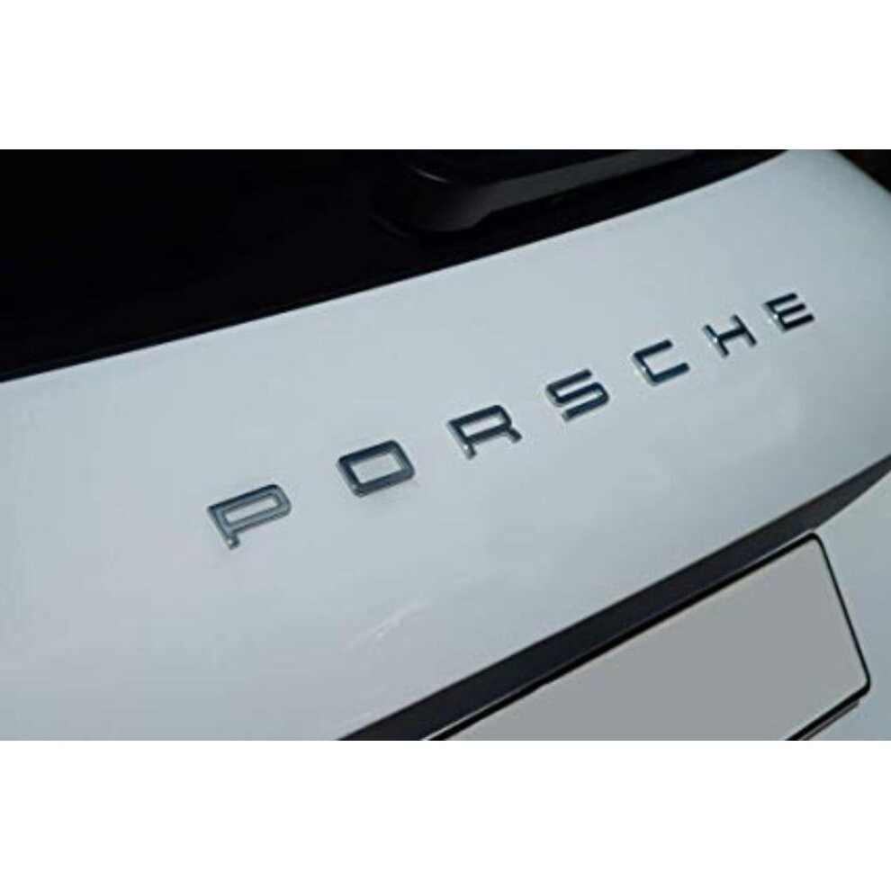 Chrome Porsche Lettering Rear Boot Badge Emblem For 911 Carrera Cayenne Turbo GT3