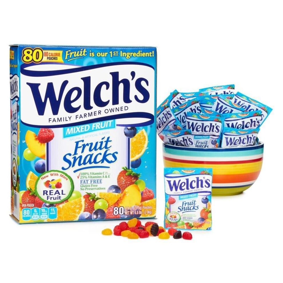 Welch's Fruit Snacks Mixed Fruit 80 pouches
