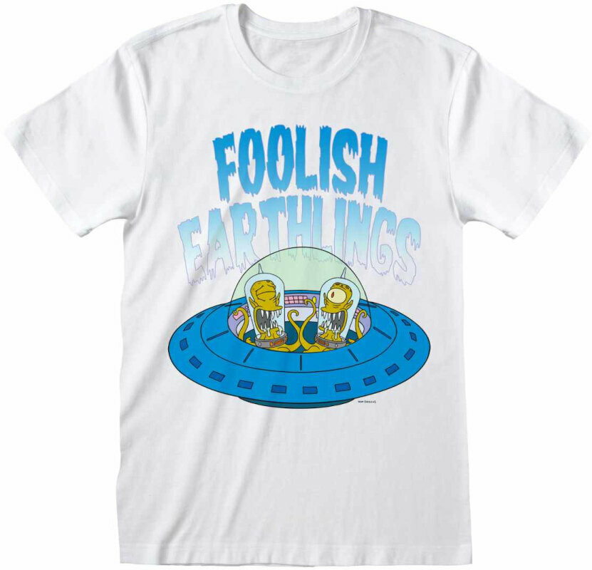 The Simpsons T-Shirt Foolish Earthlings XL White