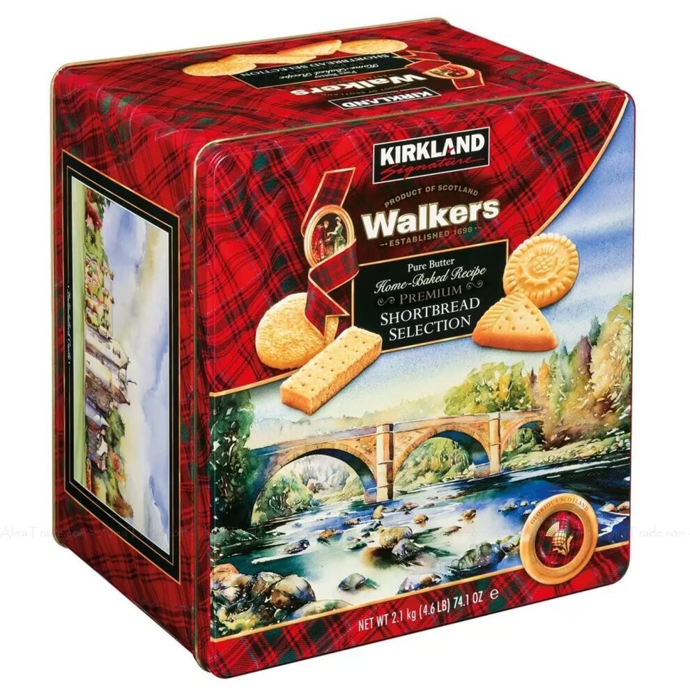 Walkers Premium Shortbread Selection Gift Cookies Tin 2.1kg