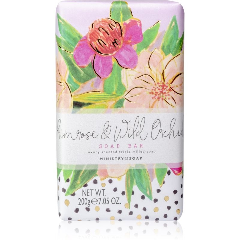 The Somerset Toiletry Co. Painted Blooms Soap Soap Bar Bar Soap for Body Primrose & Wild Orchid 200 g