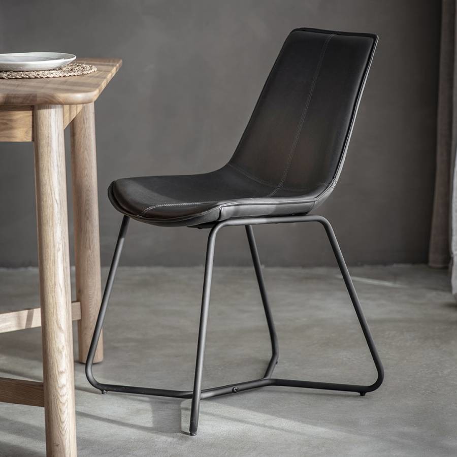 Set of 2 Hadfield Chairs Charcoal