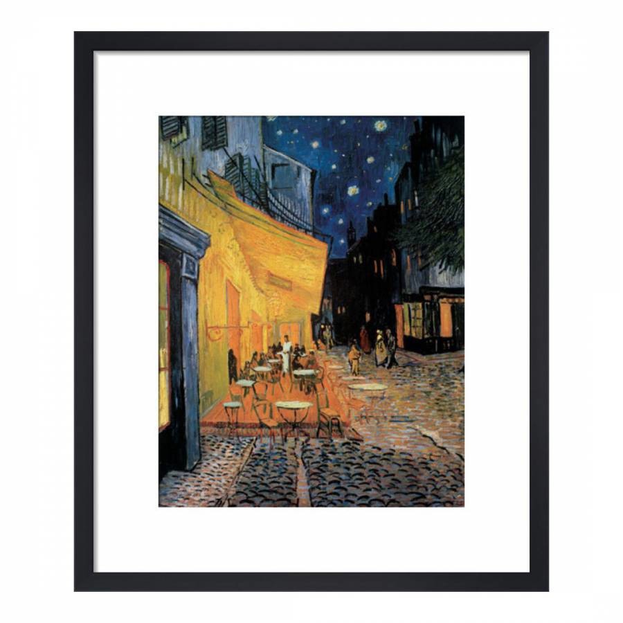 Cafe Terrace at Night  36x28cm Framed Print