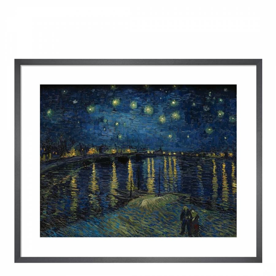 Starry Night Over the Rhone 1888 28x36cm Framed Print