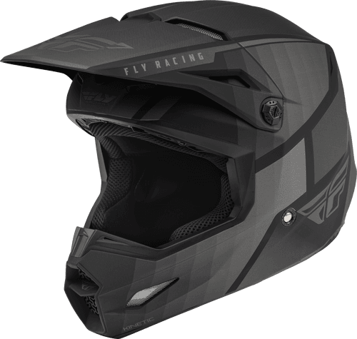 FLY Racing Youth Kinetic Drift Ece Helmet Black Charcoal Offroad Helmet YL