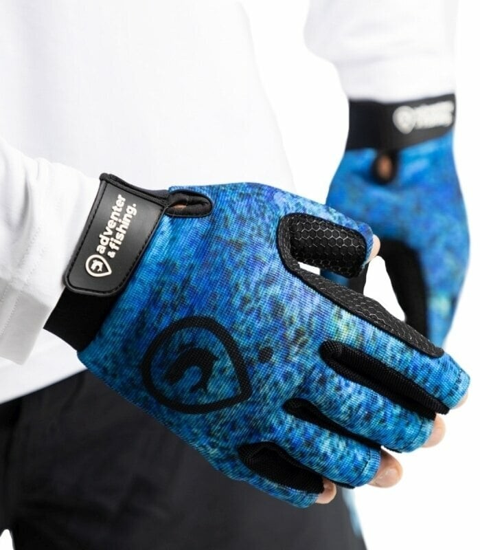 Adventer & fishing Gloves Saltwater Short Gloves Bluefin Trevally L-XL