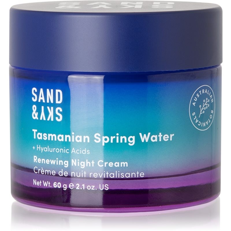 Sand & Sky Tasmanian Spring Water Renewing Night Cream Anti - Aging Night Cream 60 g